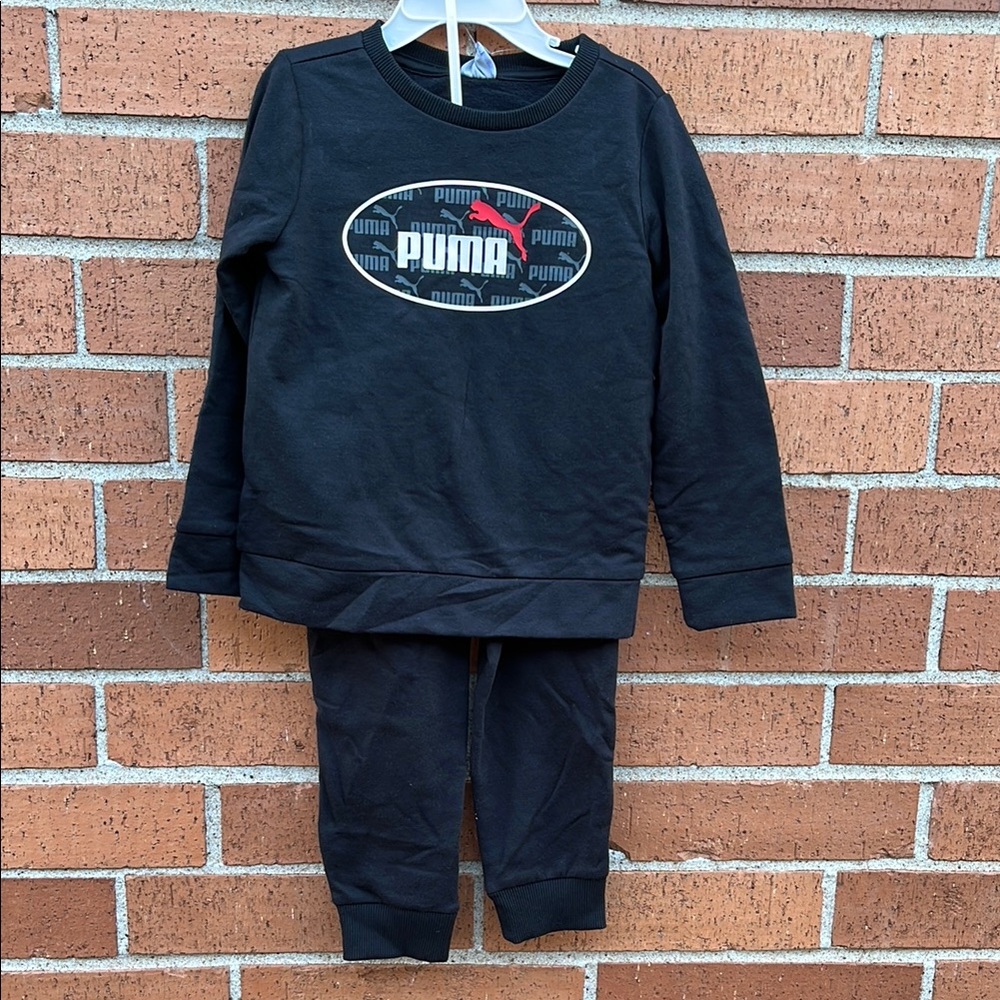 Puma Black Pajama Set with Cozy Sweatshirt Material